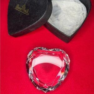 Rosenthal Crystal Lead Heart Paperweight NEW